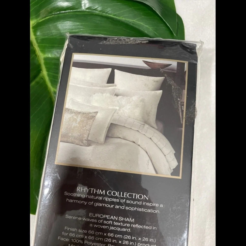 NIB $190 Donna Karan‎ Rhythm [ 1 ] Jacquard Euro Pillow Sham